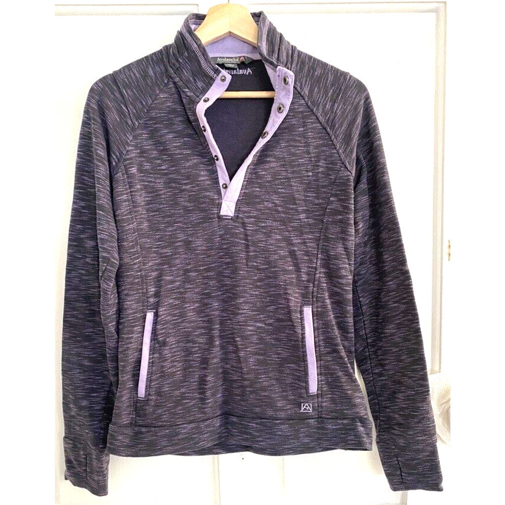 Avalanche- Outdoors Purple Athletic sweatshirt fleece interior women size small
